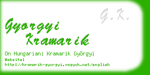 gyorgyi kramarik business card