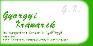 gyorgyi kramarik business card